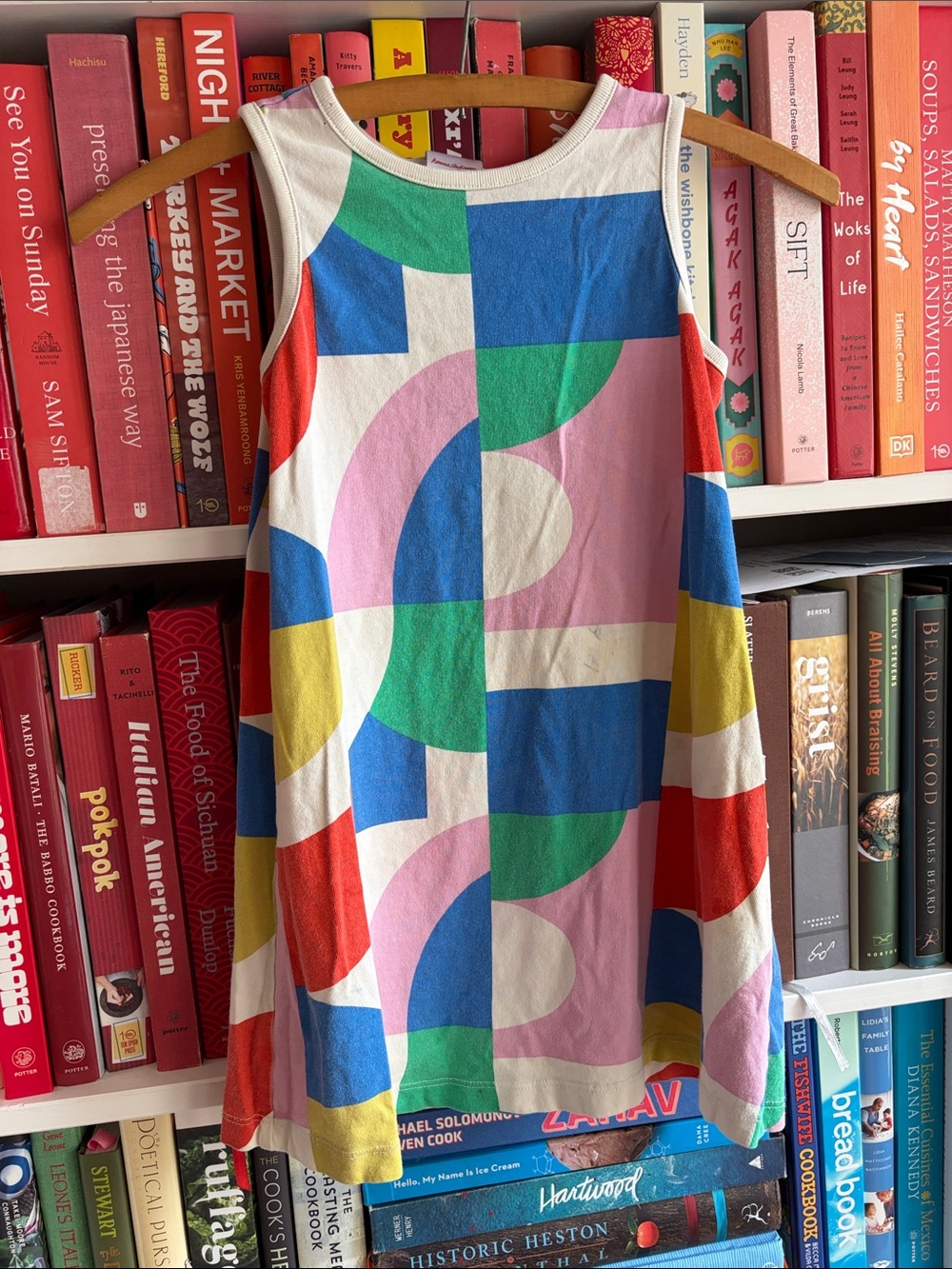 Hanna Anderson Geometric Print Sleeveless Shift Dress - Multicolor 5/110cm